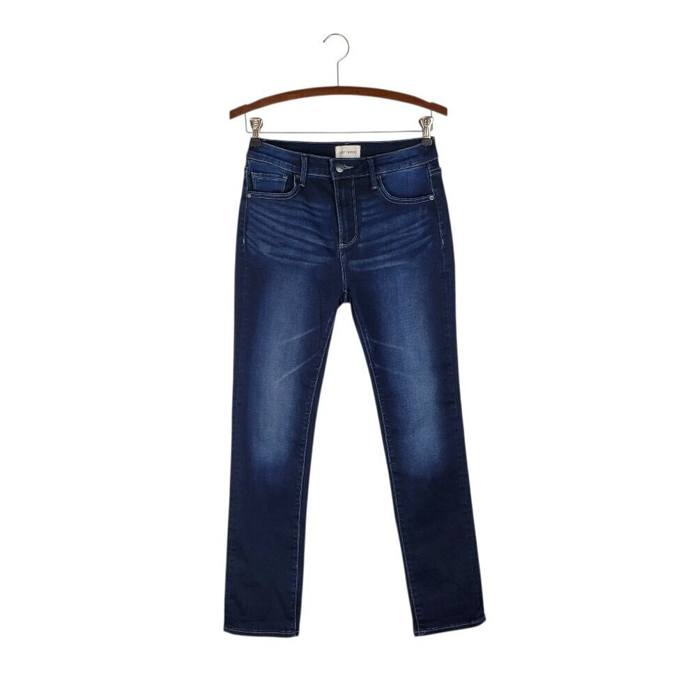 Driftwood Audrey Jeans Dark Wash Denim Straight Leg Mid Rise Womens 26x29
